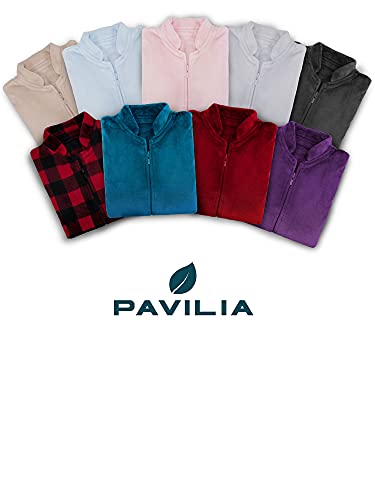 Pavilia Womens Housecoat Zip Robe, Fleece Zip Up Front Robe Bathrobe, Plush Warm Zipper House Coat Lounger For Women Ladies Elderly With Satin Trim, Pockets, Long - Beige Taupe (Large/X-Large) #TOP7