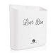 A.J.A. & MORE Plastic Lint Bin for Laundry Room Organization | Garbage Can with Magnetic Strip Wall Mounted Bathroom Trash Hang this Wastebasket on Wall, Washer/Dryer or Door (Off-White)