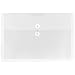 JAM PAPER Plastic Envelopes with Button & String Tie Closure - Legal Booklet - 9 3/4 x 14 1/2 - Clear - 12/Pack
