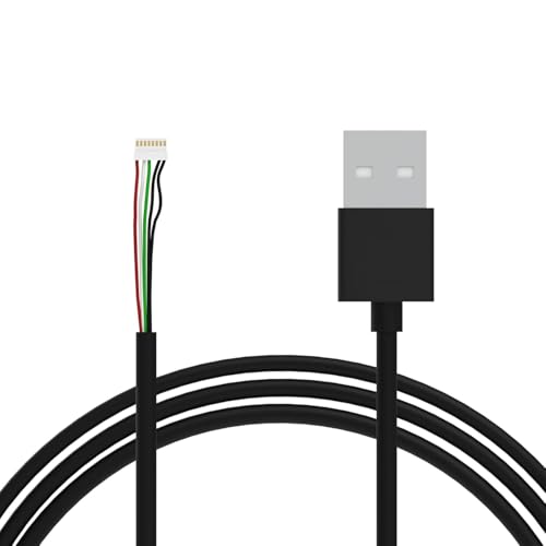 Image of USB 2.0 Cable for Morpho Safran MSO 1300 E /E2 /E3, Data Transfer Cables for Biometric Fingerprint Scanner, Durable USB A to Micro-B - Black