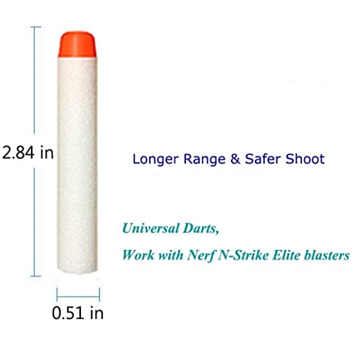Amosting 100Pcs Blue Refill Darts 100Pcs Bullets Ammo Pack + 100Pcs White Glow Refill Darts For Nerf N-Strike Elite #TOP4
