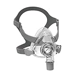 Vollgesichtsmaske Silikon Gel Mit Frei Einstellbarer Kopfbedeckung Für Schlaf, Upgrade Mund Nase Maske Mit Kopfbedeckung, Rahmen, Tube Und Nasenkissen(M)