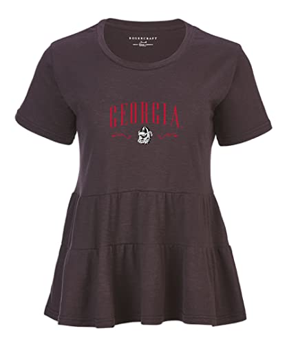 boxercraft Maglietta da Donna in salice dell'Università della Georgia T-Shirt, Nero, XXL
