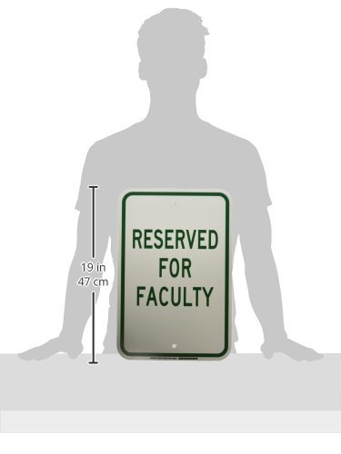 Panneau de circulation Reserved for Faculty Brady 45,7x30,5 cm - 2