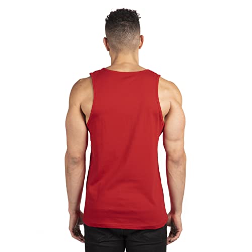 Next Level Men's Cotton Tank Xl Red #TOP1