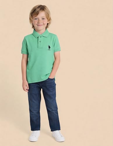 Image of U.S. Polo ASSN. Kids Polo T Shirt for Boys - 100% Cotton, Embroidered Logo, Kids Polo T Shirt for Boys