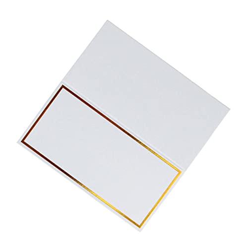 モダンウェディング メッセージカード ホワイト&ゴールド