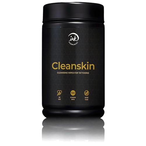 CleanSkin Green Soap Tattoo Wipes 100-Count Pre-Soaked Wipes in Canister