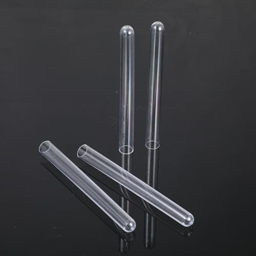 10 Pcs Plastic Test Tubes with Cork Stoppers, 15x150mm 15ml, Clear Vials with Seal Cap Container Transparent Test Tubes with Cork Stoppers for Jewelry Seed Beads Powder Spice Liquid Storage