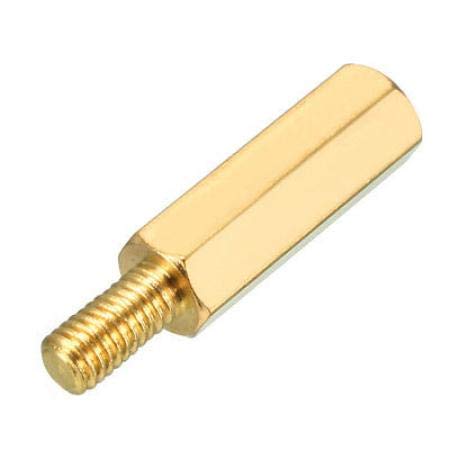 Kewholesale M3 X 20mm Male to Female Brass Hex Threaded Pillar Standoff Spacer-18 Pcs.-image-35