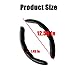 LoyaForba Car Steering Wheel Cover, Universal 15 Inch Leather Segmented Auto Steering Wheel Protector, Anti-Slip and Soft Breathable, Car Interior Accessories for Most Vehicle, SUV, Truck (Black)