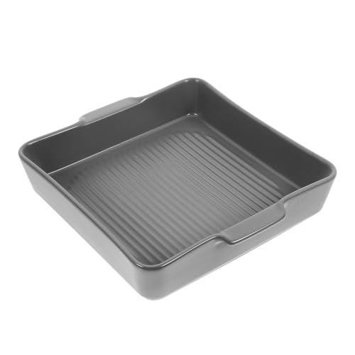 DECHOUS 1 Pc Piatto Di Cibo Occidentale Mini Pirofila Pentole Lattina Cremagliera Dei Fornai Aria Vassoio Riscaldante Padella Con Coperchio Piccola Teglia Da Forno Tortiera Blue