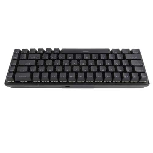 Clavier LED mécanique à switches bleus réactifs et 68 touches ergonomiques pour PC portable noir