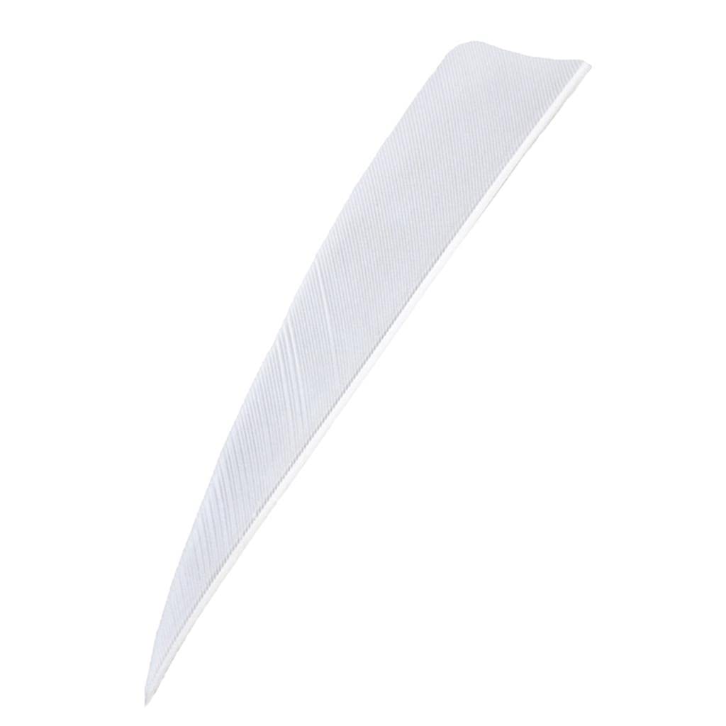 LOSA 12 Pieces 4 Inch Archery Arrow quills Fletchings Vanes White-picture-30