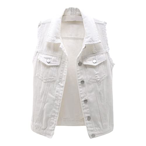 Gilet en jean pour femme veste ample sans manches résout le dilemme mode