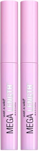 Wet n Wild, Mega Length Mascara, definierende und verlängernde Wimperntusche mit Präzisionsapplikator und feuchtigkeitsspendende Formel für mehr Definition, sichtbar längere Wimpern, Very Black