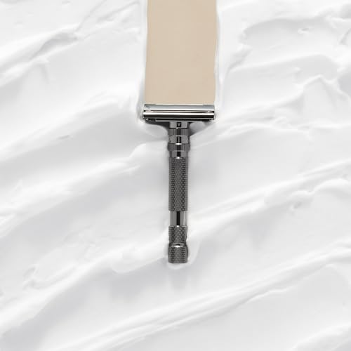 ROCKWELL T2 Adjustable Twist-to-Open Safety Razor for Men & Women | Eco-Friendly & Reusable Shaving Razor | 5 Double Edge Razor Blades made of Pure Swedish Stainless Steel (Gunmetal Chrome)