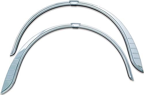 Kuryakyn 7214 Motorcycle Accent Accessory: Rear Fender Flares for 2009-19 Harley-Davidson Trike Motorcycles, Chrome, 1 Pair , black