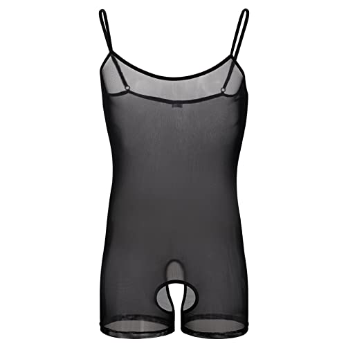 Mesh One Piece Men Women Lingerie Bodysuit2