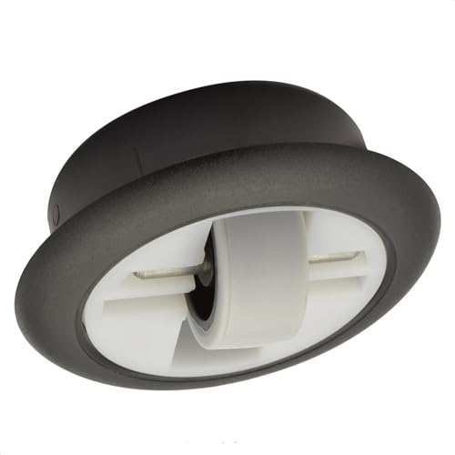 WAGNER Soft-Lenkrolle/Bohrsenkrolle ROLLER-MINI - Durchmesser Ø 27 mm, Gehäuse Kunststoff schwarz Ø 65/50 x 17/14 mm, Druckfeder, Metallstift, Tragkraft 50 kg - Made in Germany - 01708101