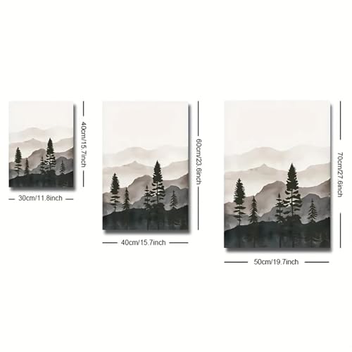 Impression sur toile paysage de forêt abstrait, déco maison 40x60 - 3