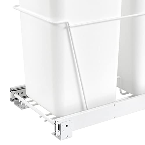 Caneca para basura doble extraíble 27 Qt blanca miniatura 6
