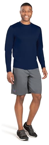 Russell Athletic Men's Long Sleeve Performance Tee, Navy, X-Large