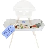 CATCHY Recogedor de Comida, Compatible con Stokke Clikk, Trona de bebe No Incluida, Recogedor de Comida y Restos para Bebés y Niños, Accesorio para Bajo de la Trona, Blanco