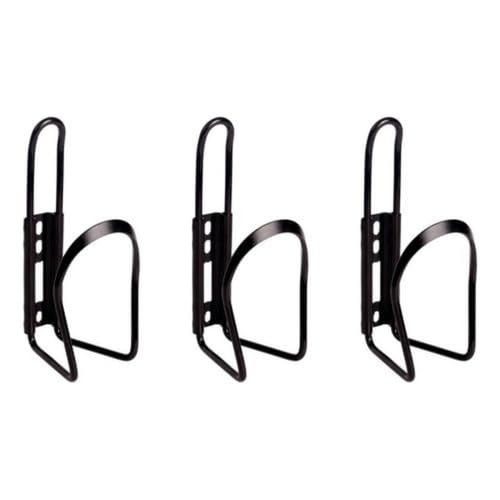 Kit 3 Suportes para Garrafinha de Alumínio Preto para Bicicleta MTB Speed Leve e Resistente Suporte