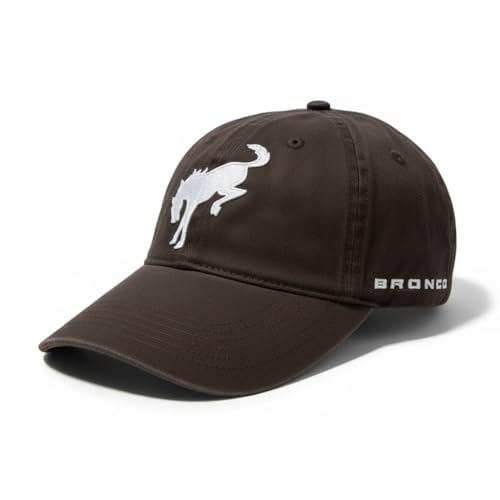 Ford Bronco Hat Officially Licensed Adjustable Baseball Cap with Embroidered Logo 5 Colors by Ford Motor Company (US Alpha One Size Brown/Desert Sand)