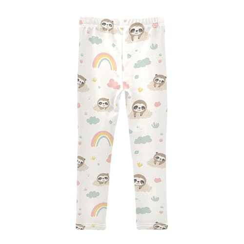 Sloth Rainbow Animal Girls Casual Leggings for Kids Printed Long Pant Bottoms Stretch and Soft2