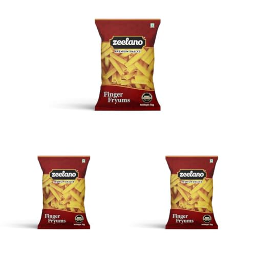 Image of Zeelano Pipe Fryums 800g | Finger Fryums Papad, Ready to Fry Crispy Snack for Kids & Family (Pack of 3)