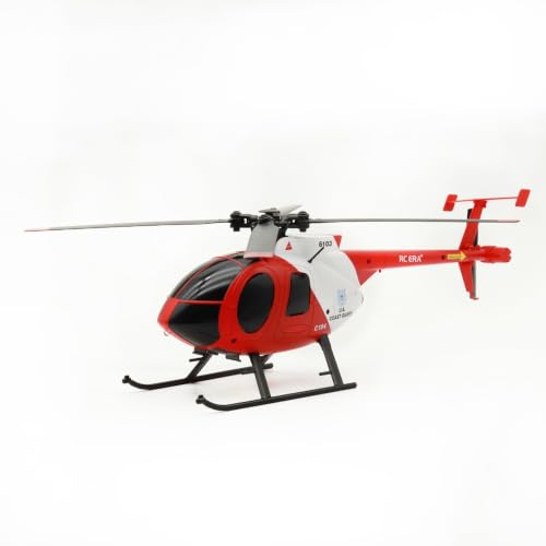 Image of RC ERA C184 MD500 100 Size RC Helicopter 4CH, 6-Axis Gyroscope RTF With Optical Sensor & Upgraded Transmitter - Remote Control Electric Helicopter Outdoor For Adults & Beginners (ERA-C184-RW (Coast Guard))