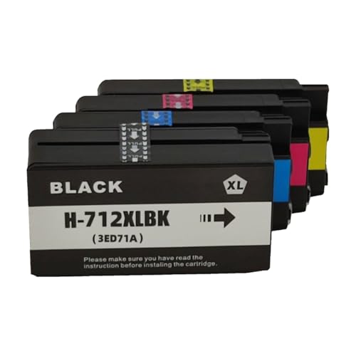 Cartouche d'encre 712 rouge anti-bavure pour traceurs T250 et T630