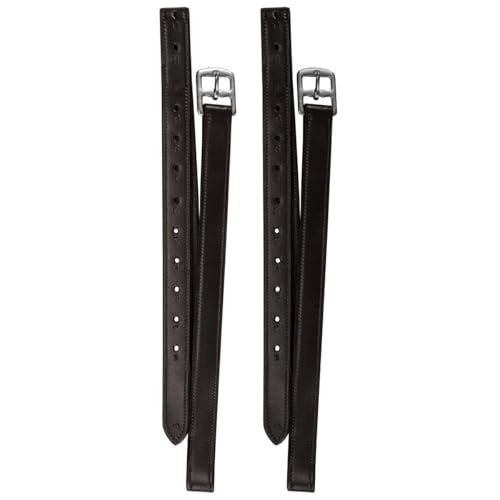 Country Pride Lined Stirrup Leathers (Black, 54 in)