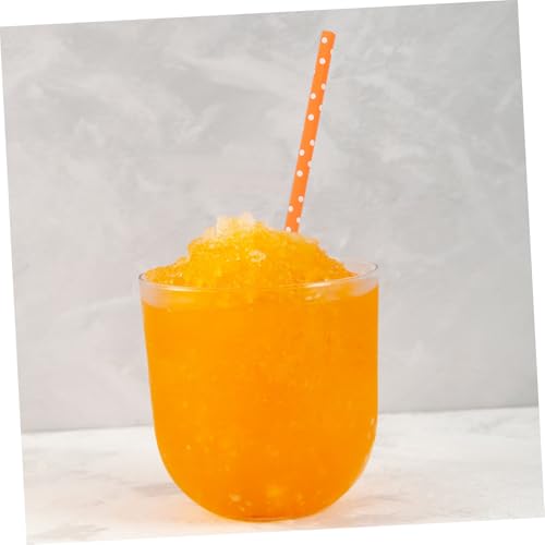 Pitillos de papel para beber, 100 unidades, naranja y rayas miniatura 5