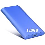 External Hard Drive 120GB,Ultra Slim External HDD Store Portable External Hard Drive Compatible with PC, MAC,Laptop (Blue 120GB)