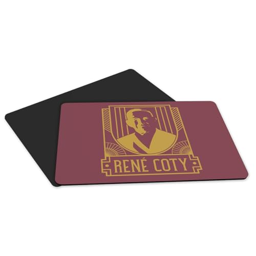 Sets de table rouge caoutchouc René Coty grand format dessous de table chic - 5