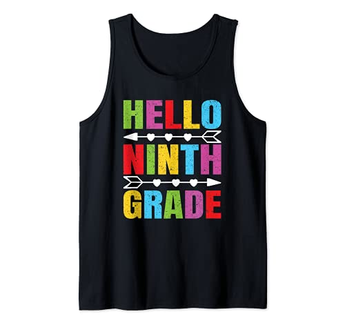 Hello Ninth Grade Teacher Student 9th Grade Back to School Camiseta sin Mangas