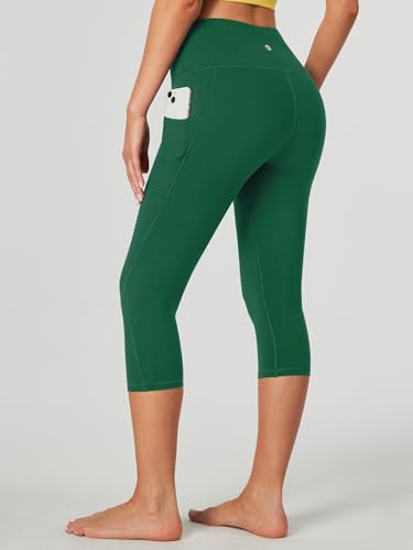 Image of Heathyoga Capri Leggings for Women High Waisted Capri Leggings with Pockets for Women Tummy Control Yoga Pants Women