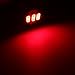 Partsam 10Pcs Red T5 Instrument Gauge Panel Cluster 3-3014-SMD LED Light Bulb w/Lock Socket