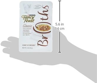 Purina Fancy Feast Lickable Wet Cat Food Broth Topper Classic, Chicken, Vegetables and Whitefish - (Pack of 16) 1.4 oz. Pouches