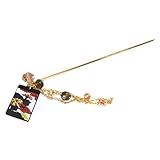 和装 髪飾り 小紋 紬 浴衣 日本製 [なごみや] 一本挿し簪 花札モチーフかんざし 簪 一本差し レディース 9月菊_ゴールド