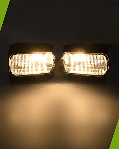 Autosaver88 Fog Lights Compatible With 99-03 1999 2000 2001 2002 2003 Ford F150 / 1999 F250 / 99 00 01 02 Ford Expedition / 2004 Ford F-150 Heritage Fog Light Replacement, With 12V 42W H10 Bulbs #TOP2