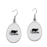 Anoa Vintage Illustration Dangle Earrings