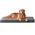 EHEYCIGA Grey XXL Dog Bed Washable with Removable Cover, Orthopedic Dog Beds Dog Mattress for Crate, 120x 74x 6cm