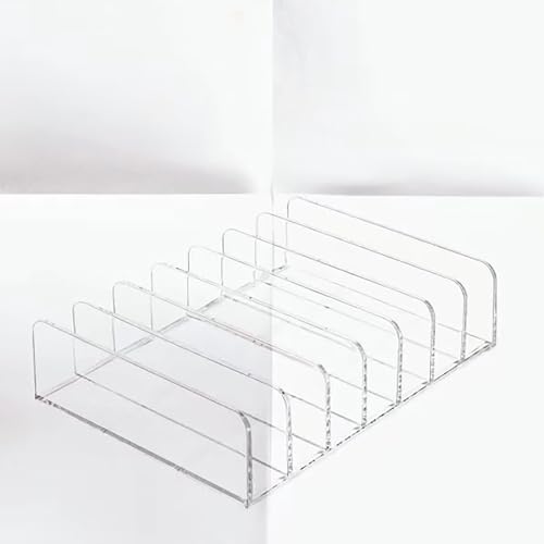 WECHENG 2 Pack Eyeshadow Palette Makeup Organizer, 7-Section Acrylic Cosmetic Storage, Accessories Storage Organizer for Cosmetic,Eye Shadow, CD and Sunglasses, Clear
