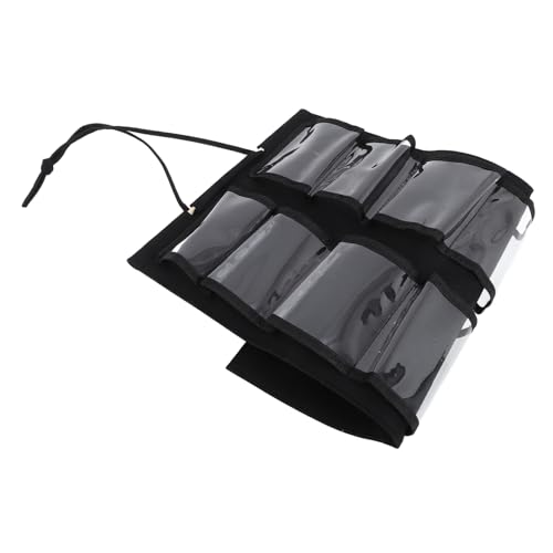 OUNONA Medal Showcase Wall Holder Belt Hanging Bag Displaying Pouch Medals Display Holder Black Felt