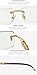 HEPIDEM 100% Really Buffalo Horn Handmade Glasses Square Rimless Spectacles 0816 (white, 61)