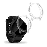 FLEXIBLE Y ELÁSTICA : Hecha de silicona TPU flexible, la carcasa se puede poner y quitar fácilmente de tu reloj inteligente. Las cubiertas de silicona son resistentes y antideslizantes.